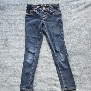 Cat & Jack Blue Skinny Jeans with Distressed Details